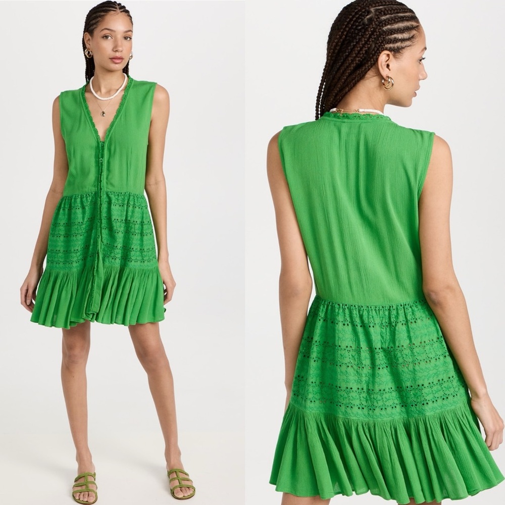 NWT Playa Lucila Eyelet Mini Dress Shopbop Green